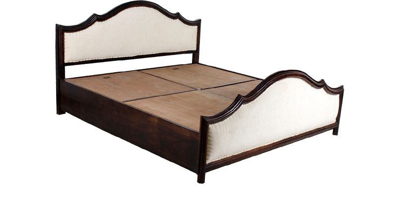 Orevon King Size Bed with Storage in Passion